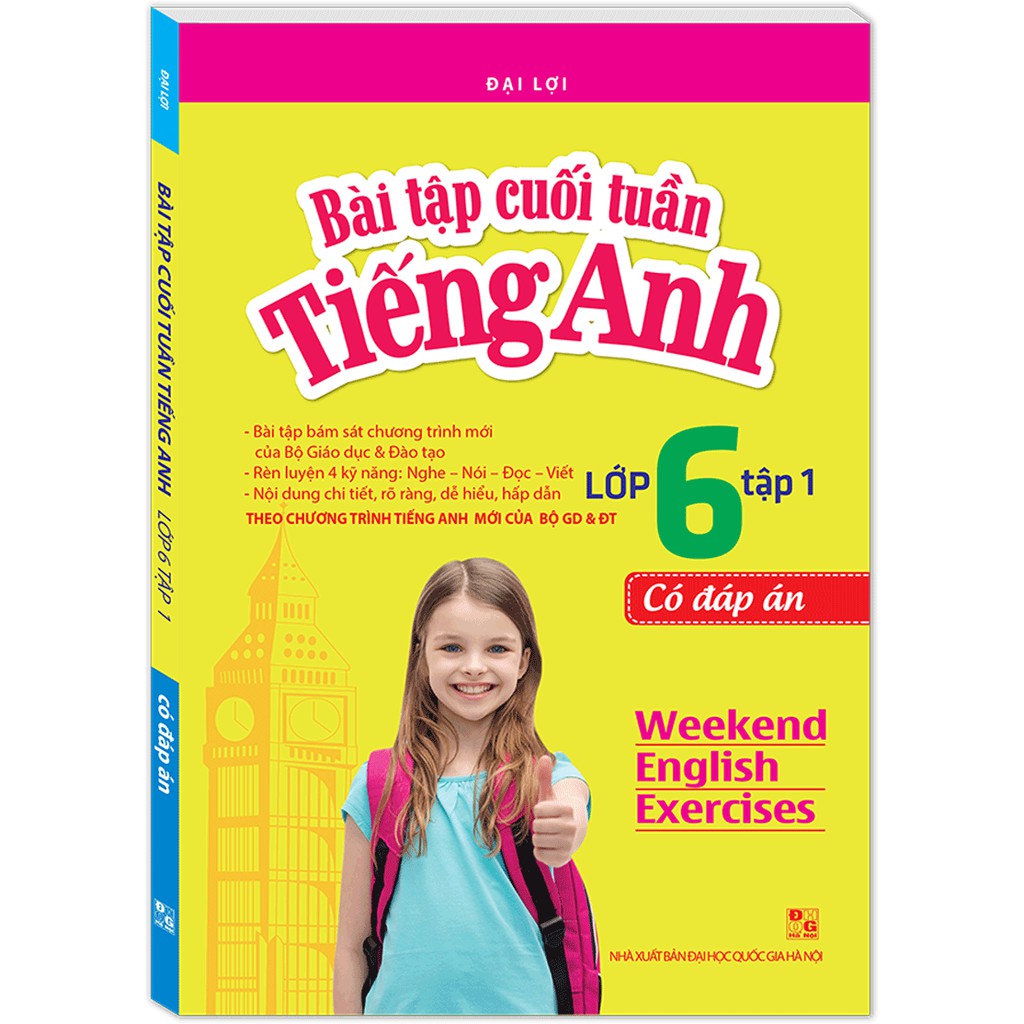 Sách - Bài Tập Cuối Tuần Tiếng Anh Lớp 6 Tập 1 (Có Đáp Án)