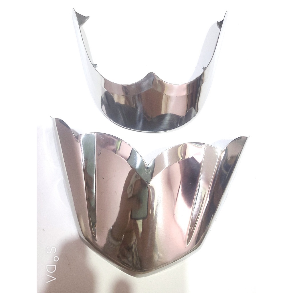 Combo Ốp dè INOX xe máy Shark 125i + 150i  + 1 tem logo titan tài lộc