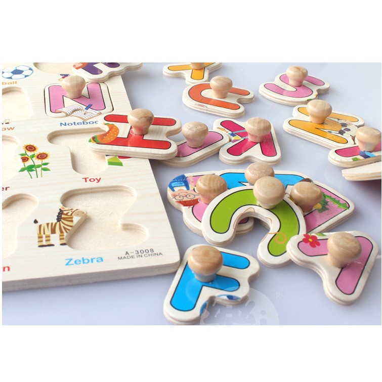 Bảng Ghép Hình Núm Gỗ Thông Minh Cho Bé