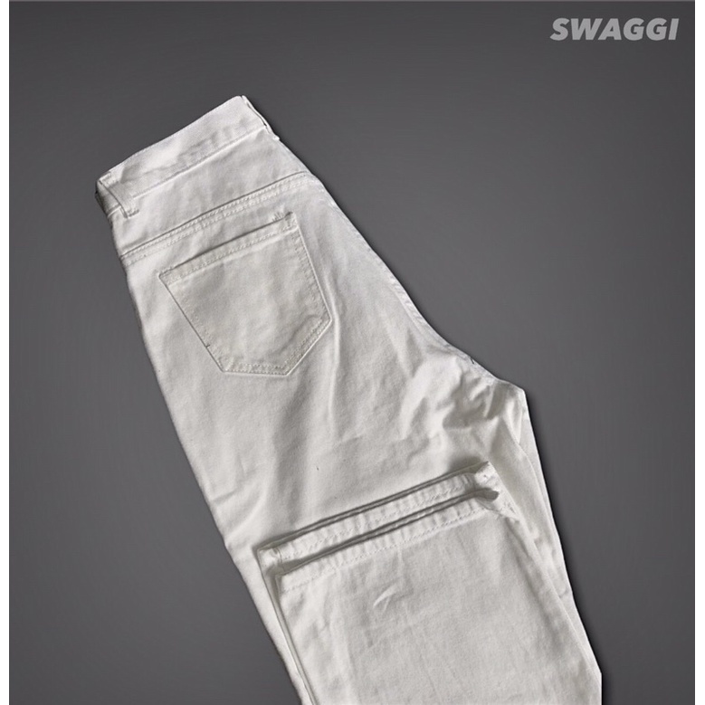 QUẦN JEAN TRẮNG ỐNG RỘNG CẠP CAO - SWAGGI -  HÌNH CHỤP THẬT | BigBuy360 - bigbuy360.vn