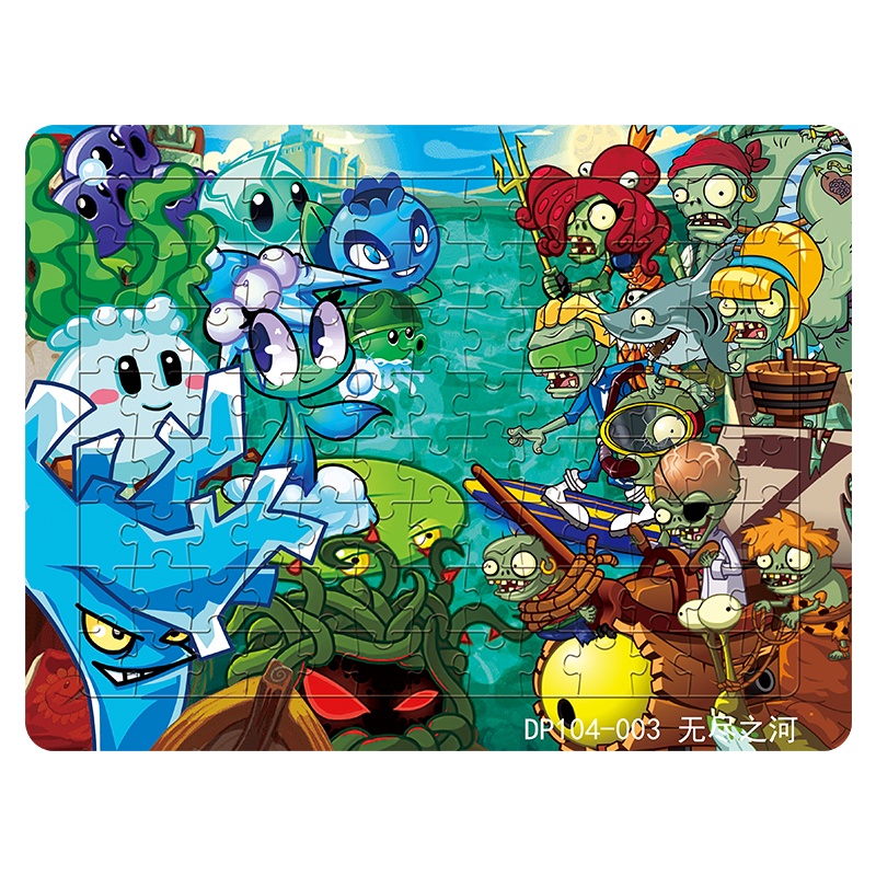 Bộ Đồ Chơi Xếp Hình Gồm 104 Mảnh Ghép Theo Chủ Đề Game Plants Zombie Series 3 +