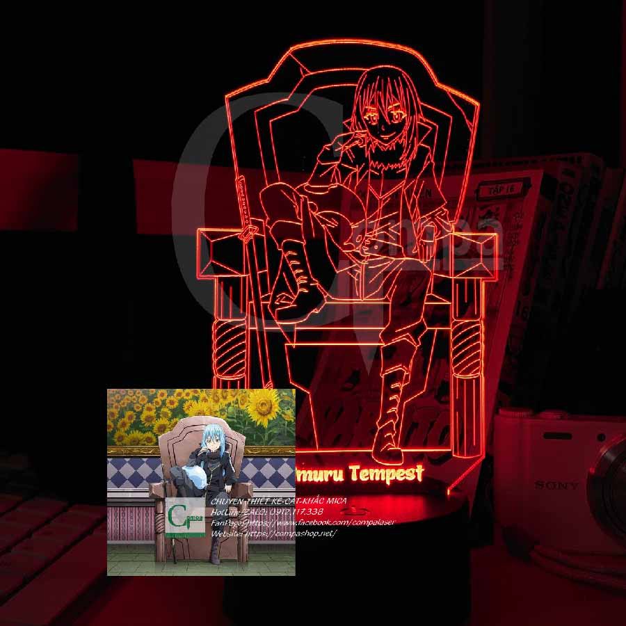Đèn Ngủ ANIME ĐÈN LED 3D Tensei Shitara Slime Rimuru Tempest Type 04 ATSS0104 16 màu tùy chỉnh