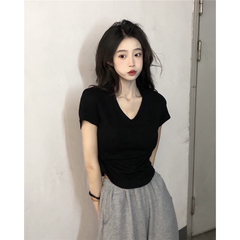 NRVP Áo Thun Mỏng Tay Ngắn Phong Cách Hàn Quốc Mới Mùa Hè 2022 Dành Cho Nữ