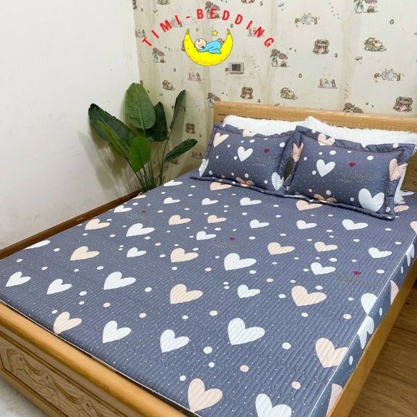 Ga trải giường trần bông – Ga trần bông bọc chun cao cấp, dày đặn, ấm áp – Timibedding