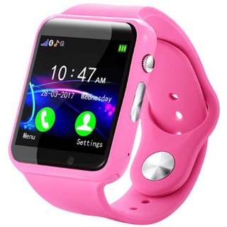 Đồng HồThông Minh Smartwatch A01 hồng dễ thương dành cho bạn gái