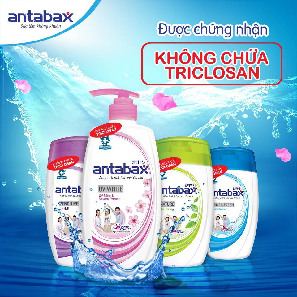 Sữa tắm kháng khuẩn ANTABAX 550 ml 4 mùi thơm mát