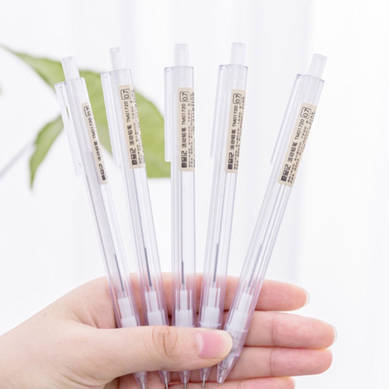 Bút chì bấm trong suốt ngòi 0.5 - 0.7mm