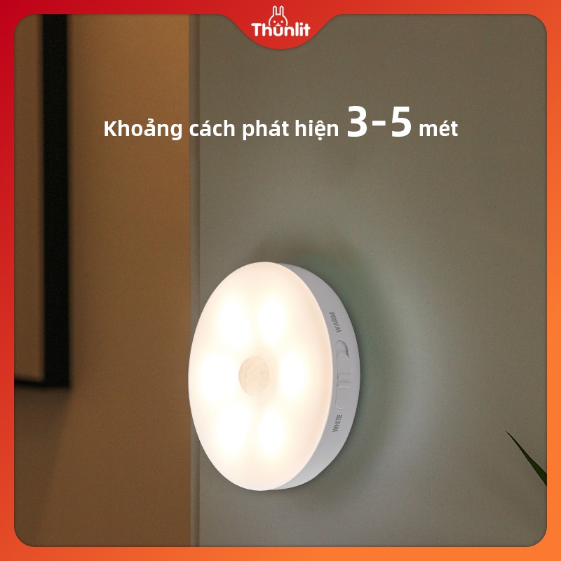 Đèn Ngủ THUNLIT Cảm Ứng Nhiệt Độ Tự Động Sạc Điện Usb Với 2 Màu Sắc Ánh Sáng