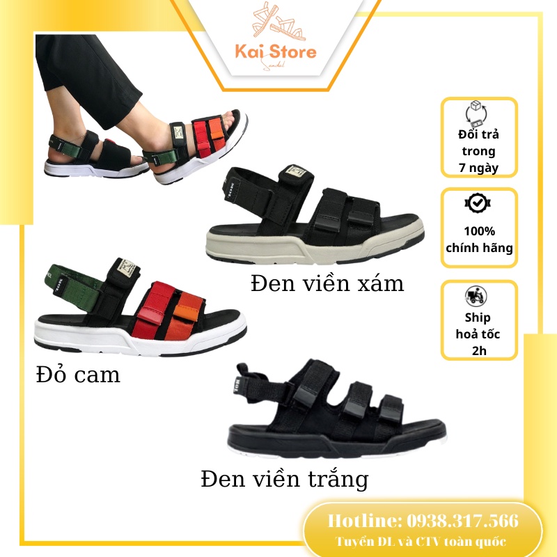 Giày Sandal Mol Nam Nữ MS180 Học Sinh Sinh Viên Đi Học, Đi Chơi Đế Cao Su, Dép Có Quai Hậu, Dây Dù - Wigo Young