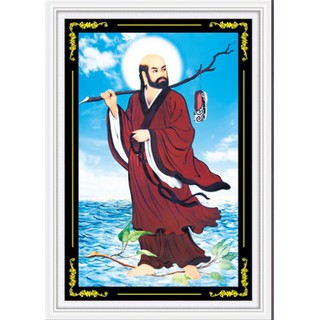 Tranh Đính Đá ABC 3D Tổ Sư Đạt Ma D9617,  DF2925 (KHÁCH TỰ ĐÍNH) KT:50X70CM