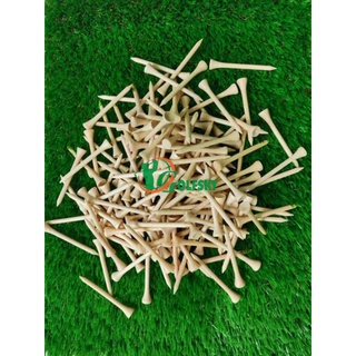 (Set 10 cái) Tee golf bằng gỗ tre, Tee gỗ chơi golf