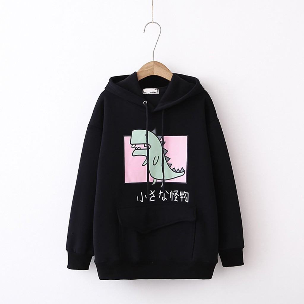 [FREESHIP_99K] Áo hoodie nữ hình Khủng Long siêu dễ thương - PP06 | WebRaoVat - webraovat.net.vn