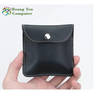 Túi đựng tai nghe, cáp sạc chất liêu giả da - hoàng yến computer