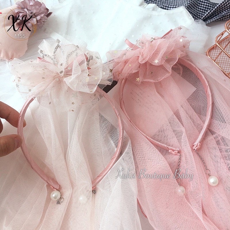 Bờm Cài Tóc Sinh Nhật Party Style Hàn Quốc Cho Bé, Phụ Kiện Cài Tóc Công Chúa Cao Cấp Bé Gái [ẢNH THẬT]