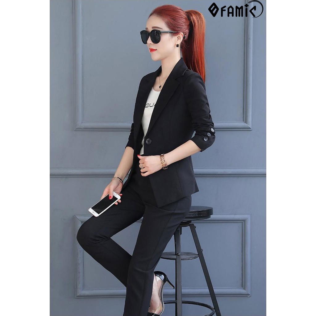 Bộ Vest Nữ ❤️𝑭𝑹𝑬𝑬𝑺𝑯𝑰𝑷❤️ Giảm 15k khi nhập mã [ AO VEST ] ❤️ Bộ Vest Nữ Hàn Quốc Sang Trọng