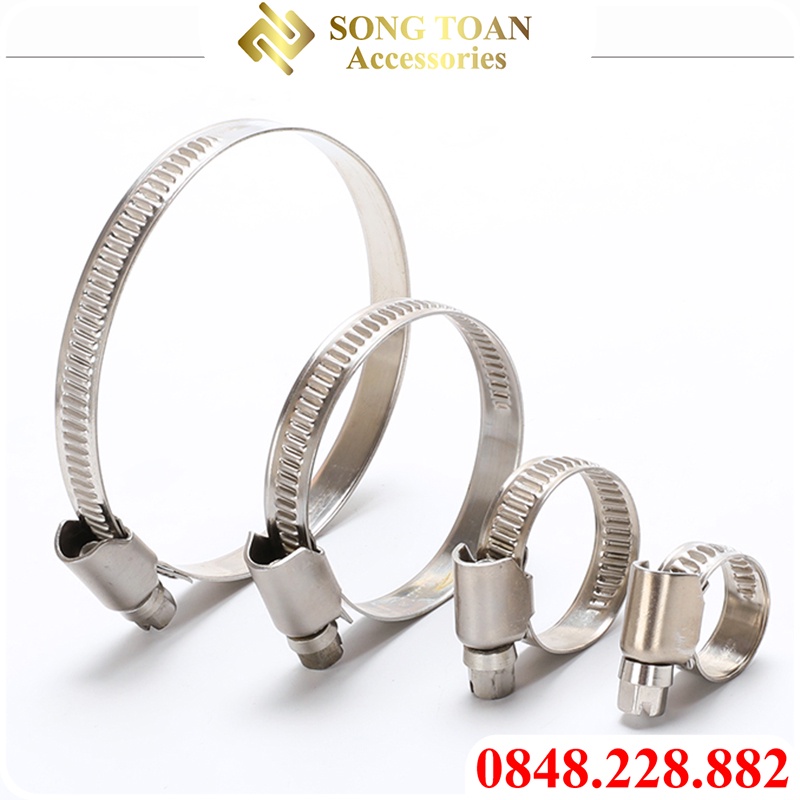 Cổ dê vặn vít INOX 304 siết ống - Siêu bền