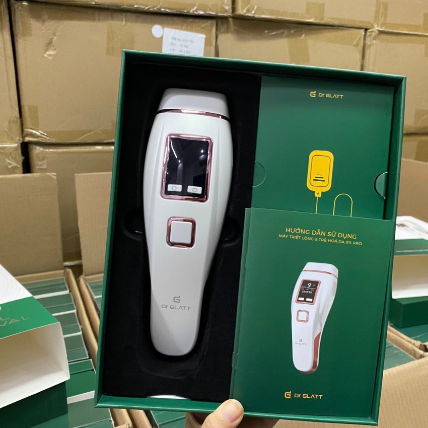 Máy triệt lông mini Dr Glatt IPL PRO, triệt vĩnh viễn tại nhà trẻ hoá làn da - Shop Viloet
