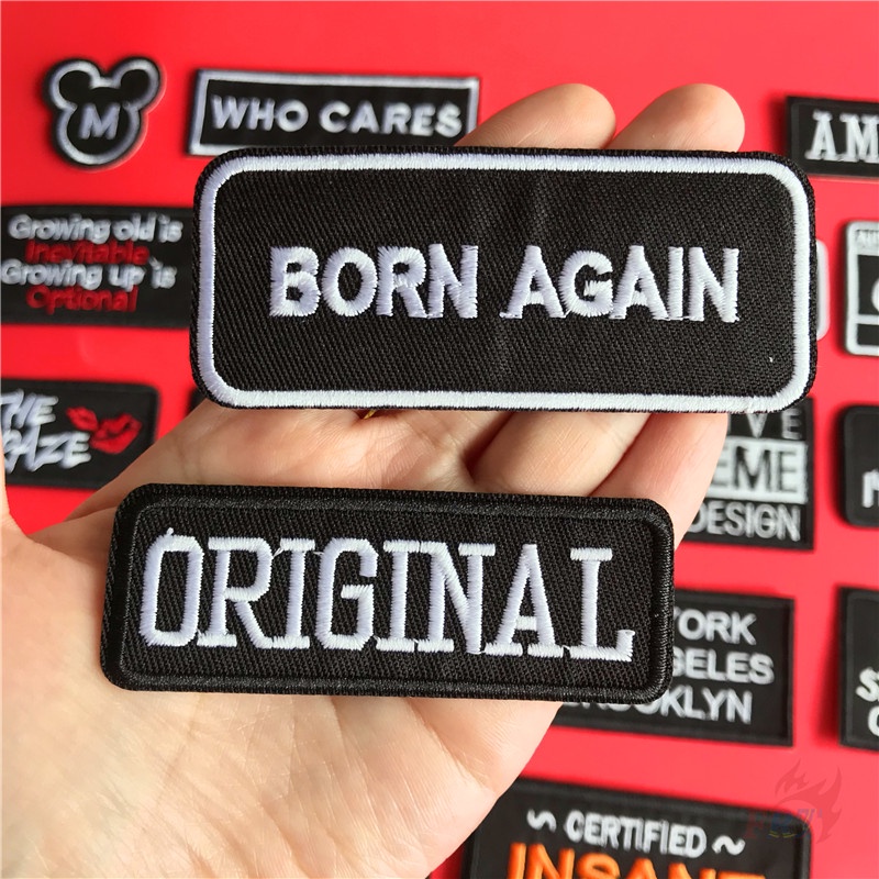 Miếng ủi thêu trang trí chữ tiếng anh thời trang 20 kiểu tùy chọn