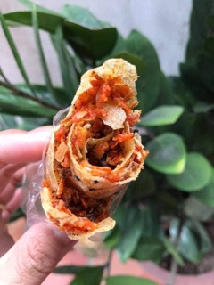 Bánh tránh chà bông ruốc