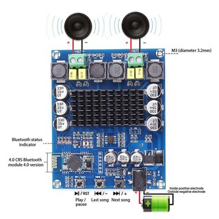 Bảng mạch khuếch đại kỹ thuật số chip Bluetooth 120W * 2 công suất cao TPA3116D