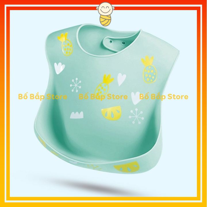Yếm Ăn Dặm Silicon ⚡3D CHỐNG CỤP⚡ Hình Thú Đáng Yêu Chống Thấm Cao Cấp