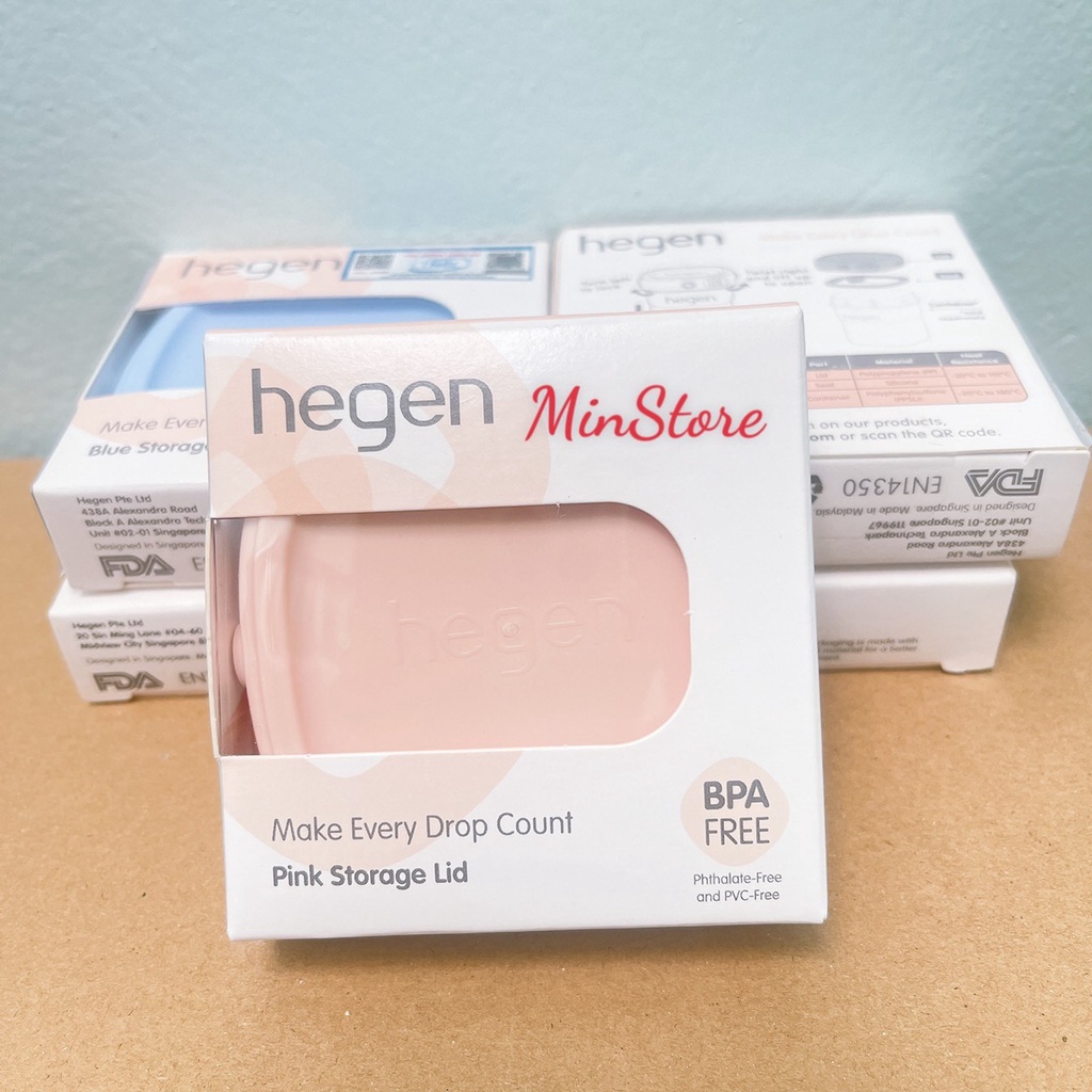 Nắp trữ sữa hegen, nắp đậy bình sữa hegen màu xanh hồng trắng xám chính hãng
