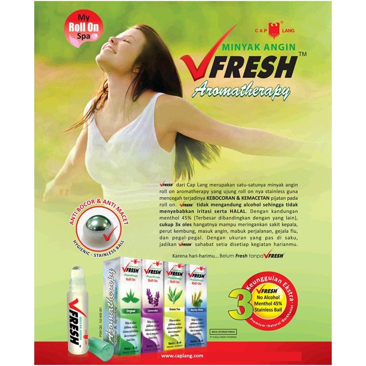 Dầu Lăn Thảo Dược VFRESH 5 hương - 4ml Indonexia | BigBuy360 - bigbuy360.vn