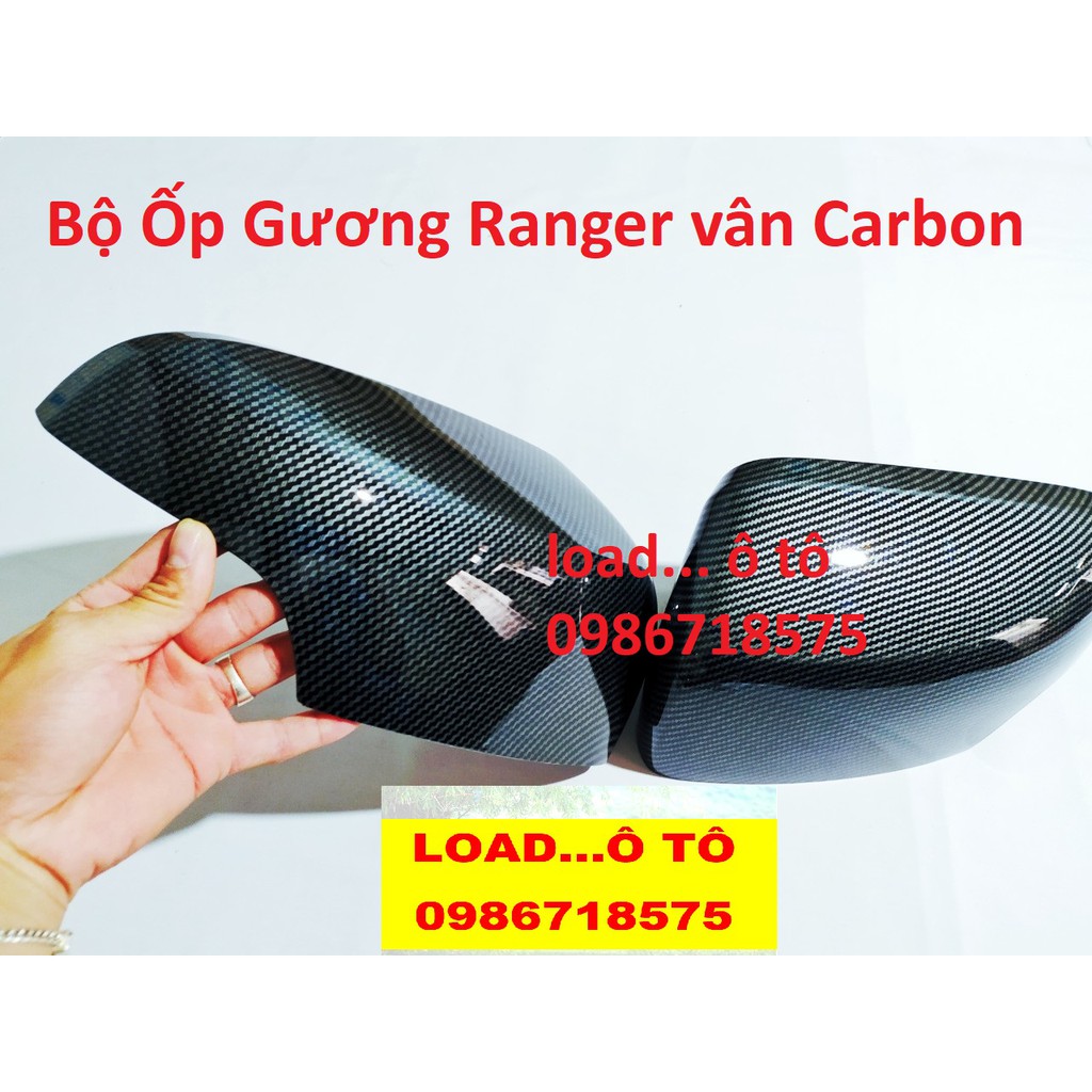 Bộ Ốp Gương Carbon Ford Ranger 2016-2021 Có Xi Nhan, Không Xi Nhan