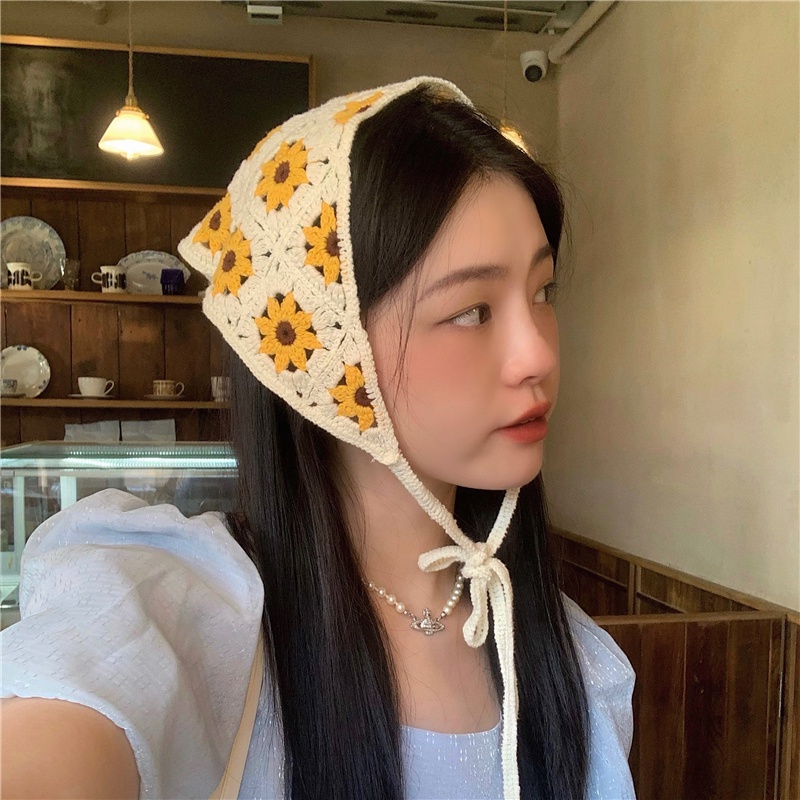 Nón Len Đội Đầu Phong Cách Retro Xinh Xắn Cho Nữ