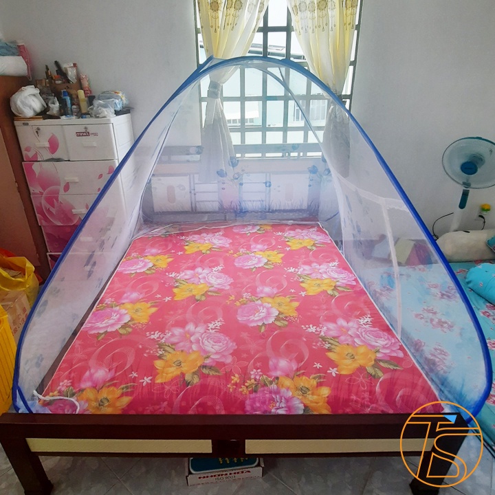 Mùng Chụp Không Đáy Tự Bung Loại Từ 1m6, 1m8, 2m2 Có Cửa Màn Tiện Lợi