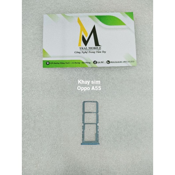 Khay sim màu xanh Oppo A55 (2021)