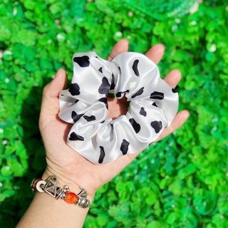 Cột tóc bò sữa lông nhung, cột tóc scrunchies lông nhung