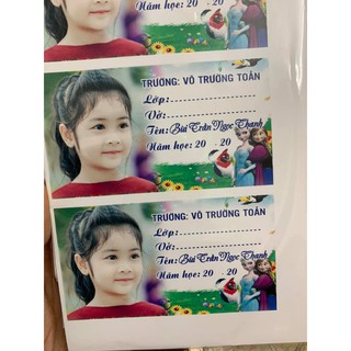 30 Nhãn vở in hình theo yêu cầu, Món quà đẹp, độc. lạ cho con