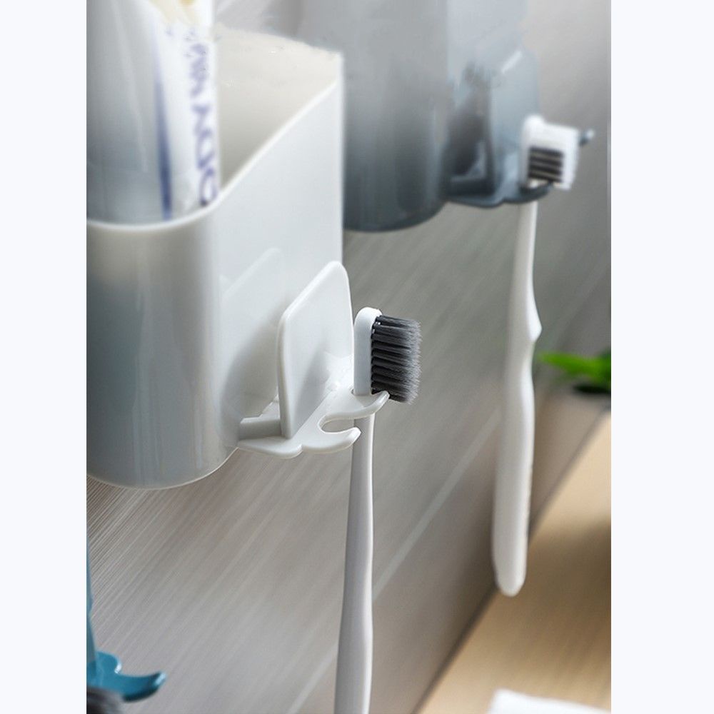 Hộp đựng bàn chải đánh răng nhiều màu tự chọn gắn tường tự dính tiện dụng cho phòng tắm