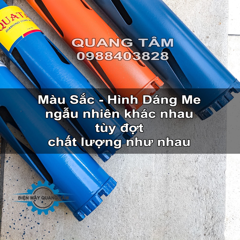 Mũi Khoan Rút Lõi Khô Phi 51 - 56 - 63 x 250mm và 370mm chống kẹt cho thợ điều hòa QUATA [Chính Hãng]