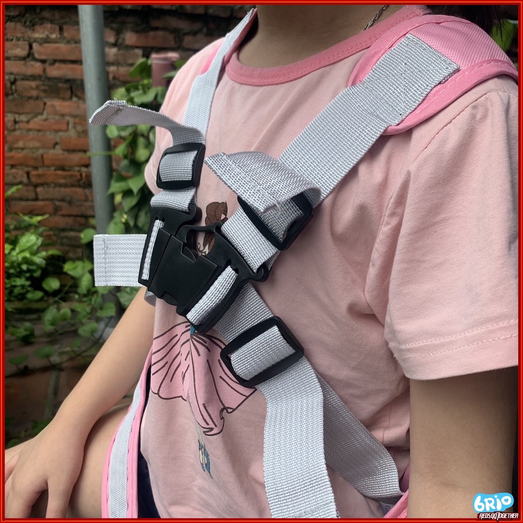 Đai dịu đi xe máy an toàn cho bé từ 1-12 tuổi - Có sợi phản quang khi đi ban đêm