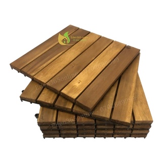 [EDEN] Combo 40 vỉ (3.6 mét vuông) ván sàn gỗ vỉ nhựa EDEN CLICK-ON tự lắp ráp ngoài trời IKEA