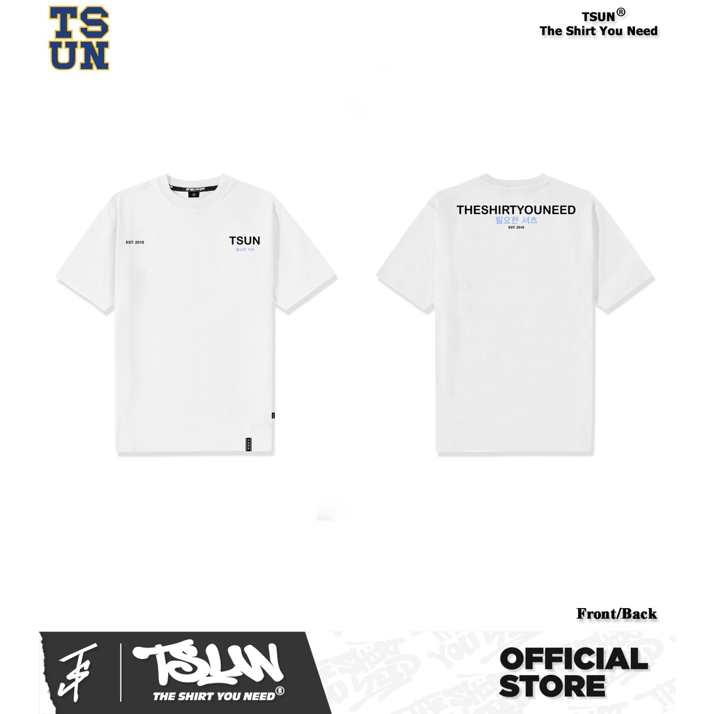 Áo thun TSUN basic - Sig 1 - Trắng - Unisex