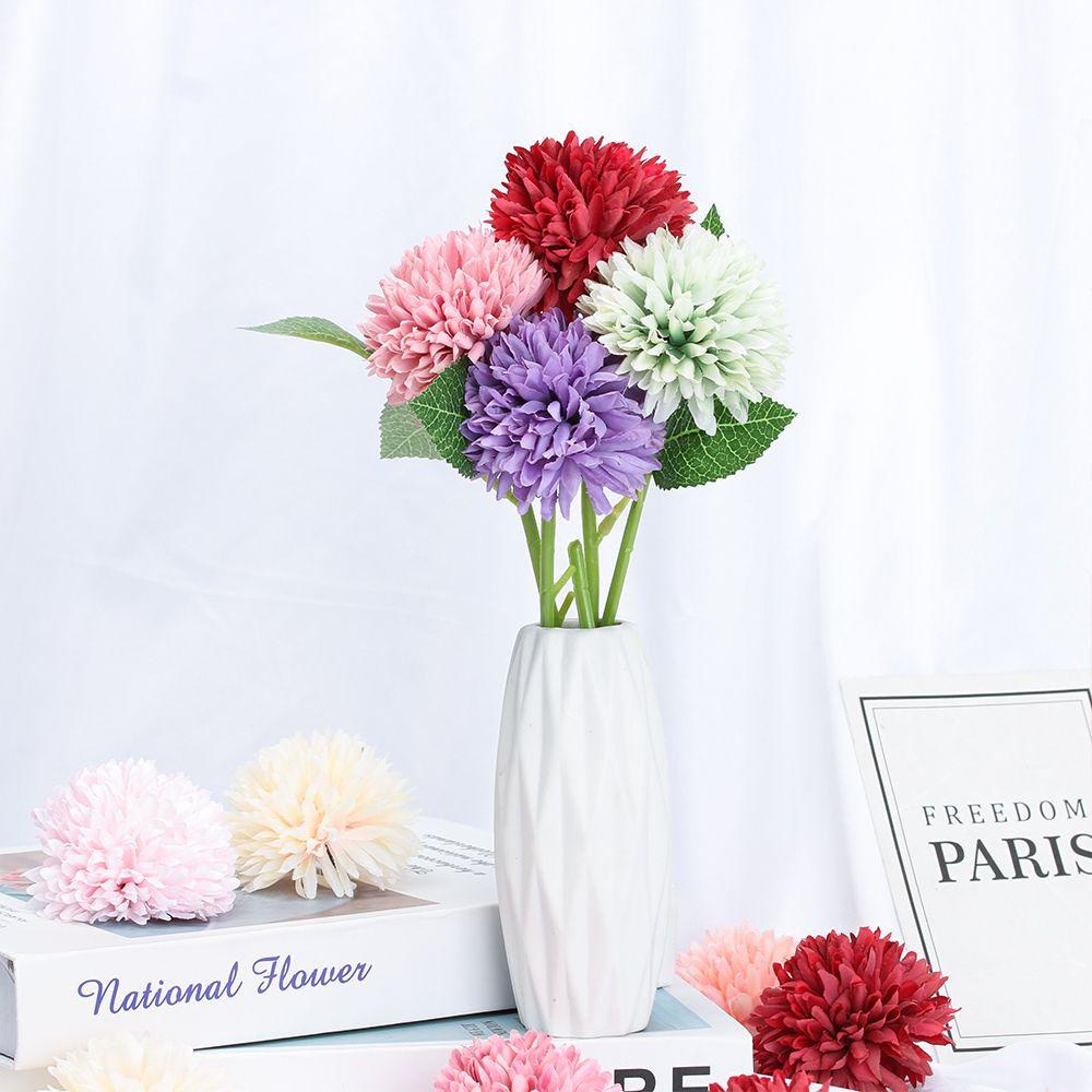 KUNHEV Set 5 Bông Hoa Cẩm Tú Cầu Giả Bằng Lụa Dùng Trang Trí Tiệc Cưới DIY