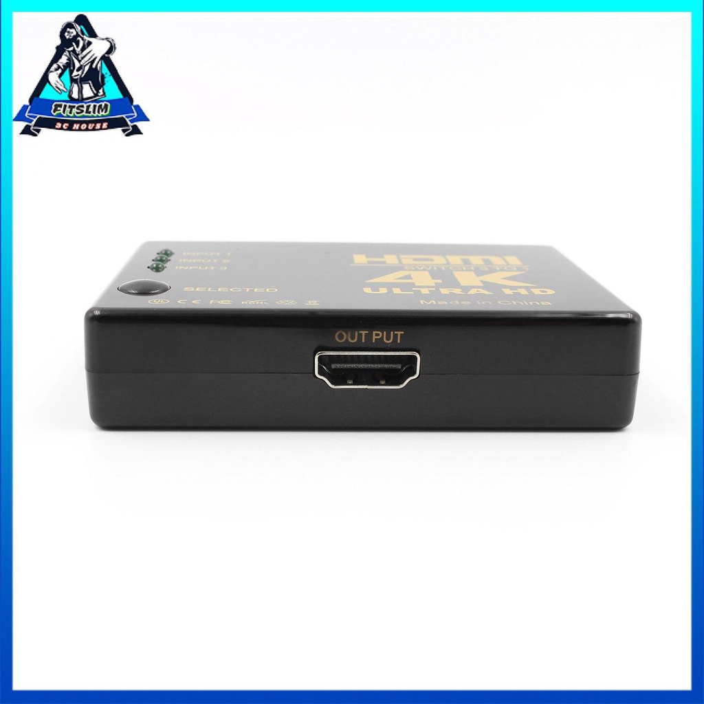 Công tắc chuyển đổi HDMI 3 đầu vào sang 1 đầu ra Bộ chia âm thanh video 4K Ultra HD