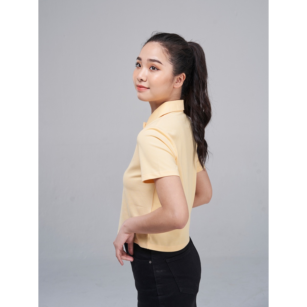 Áo Polo Nữ Croptop YODY Năng Động Thời Trang Thoáng Mát Thấm Hút Mồ Hôi APN5256