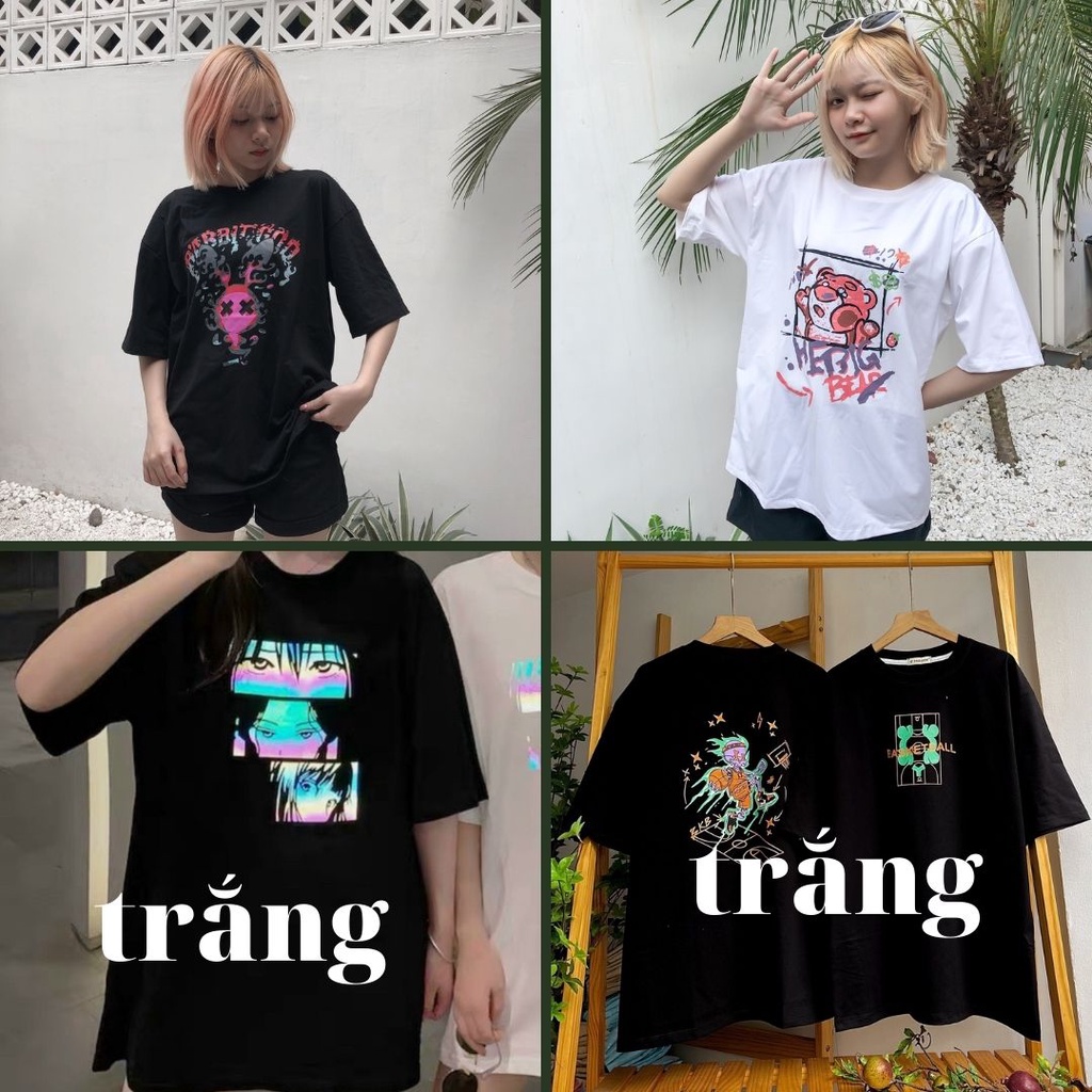 Áo thun tay lỡ nam nữ form rộng Oversize, áo phông tay lỡ form rộng Unisex, áo thun áo phông thỏ
