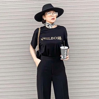 COCO SIN - Áo Thun Girlboss Basic Phom Suôn Tay Ngắn