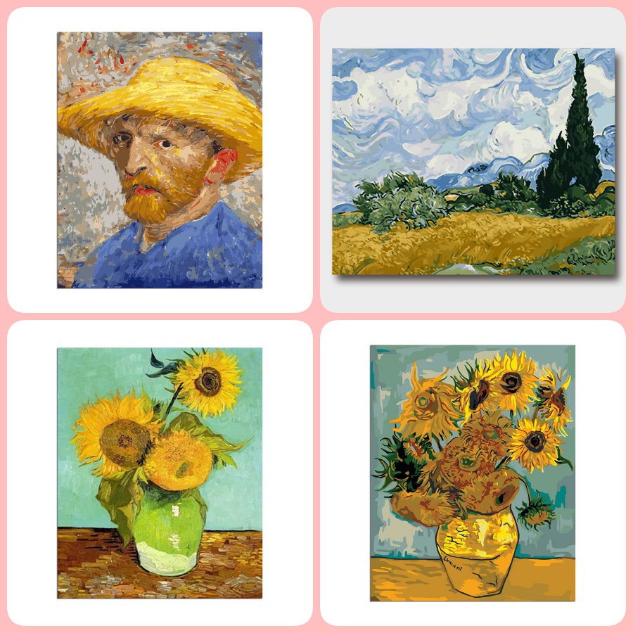 Bộ Tranh Sơn Dầu 40x50cm Tự Làm Hình Bức Tranh Của Van Gogh