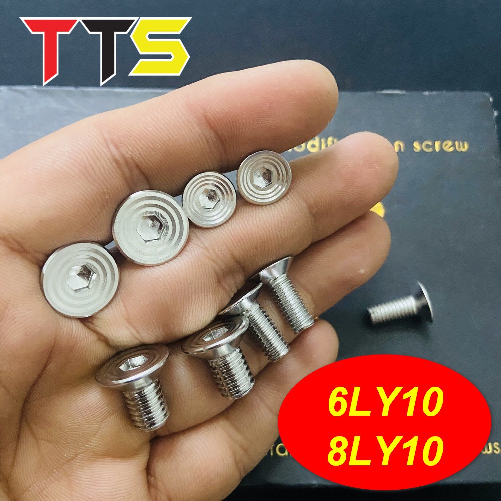 ỐC INOX SALAYA ĐẦU DÙ ÂM SỬ DỤNG BẮT LÒNG ĐĨA NHÔM, ĐĨA KTM, ĐẦU CỐT INOX ( 6ly10 - 8ly10 )