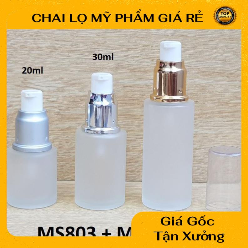 [RẺ VÔ ĐỊCH] Chai lọ chiết mỹ phẩm Thủy tinh mờ Xịt giọt 20ml,30ml,50ml đựng kem dưỡng da, sửa rửa mặt, serum .