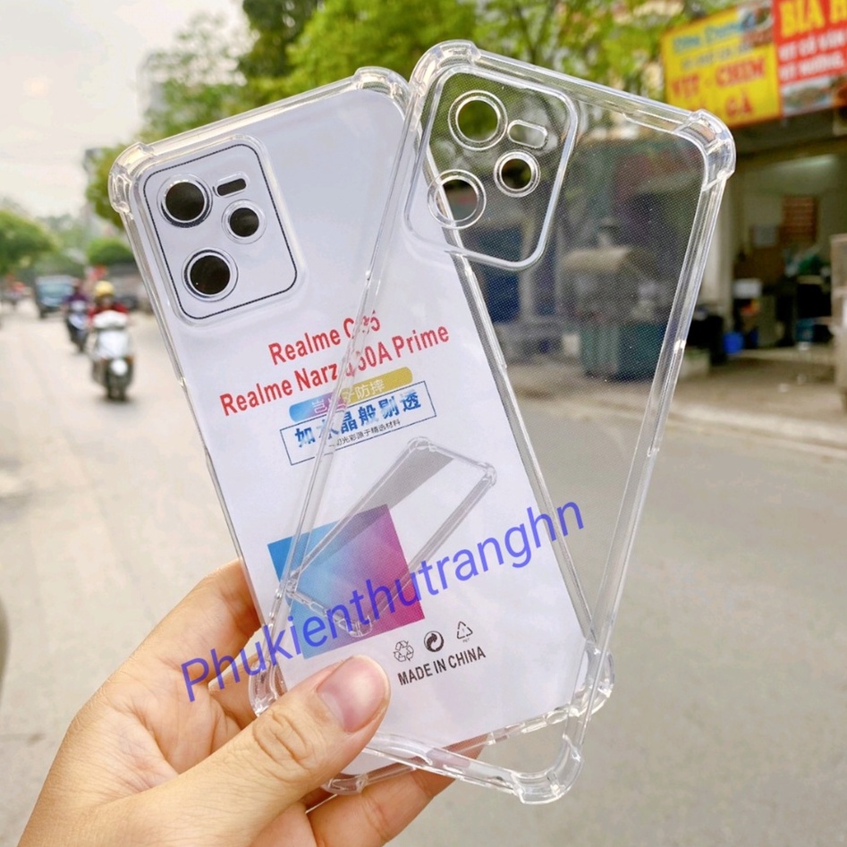 Ốp Lưng Realme C33 4G Realme C30 C30S Realme C35 Narzo 50A Prime Dẻo Trong Suốt Chống Sốc 4 góc Có Gờ Bảo Vệ Camera