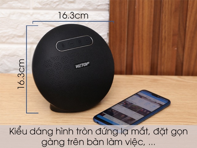 [Mã ELHACE giảm 4% đơn 300K] Loa Bluetooth Wetop A3 Đen