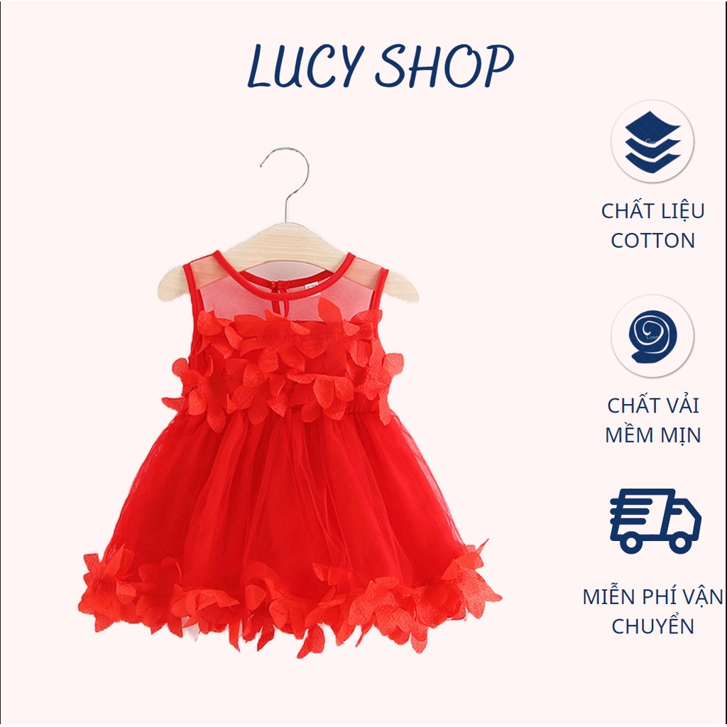 Váy đầm công chúa cho bé gái sang chảnh phong cách Hàn Quốc từ 6 tháng đến 4 tuổi hàng QCCC