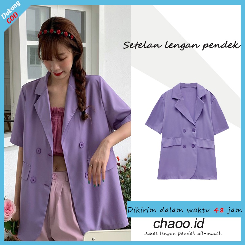 (Giảm Giá Đặc Biệt) Áo Khoác Blazer Dáng Rộng Màu Trơn Đa Năng Phong Cách Hàn Quốc Cho Nữ
